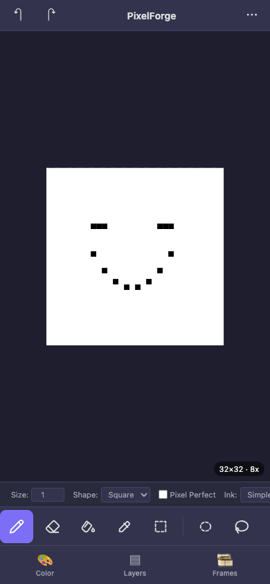 모바일 편집 화면